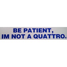 Im not a quattro v1