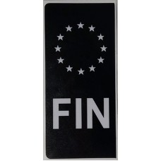 License plate country code FIN black v1